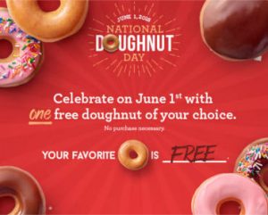 FREE Doughnut at Krispy Kreme